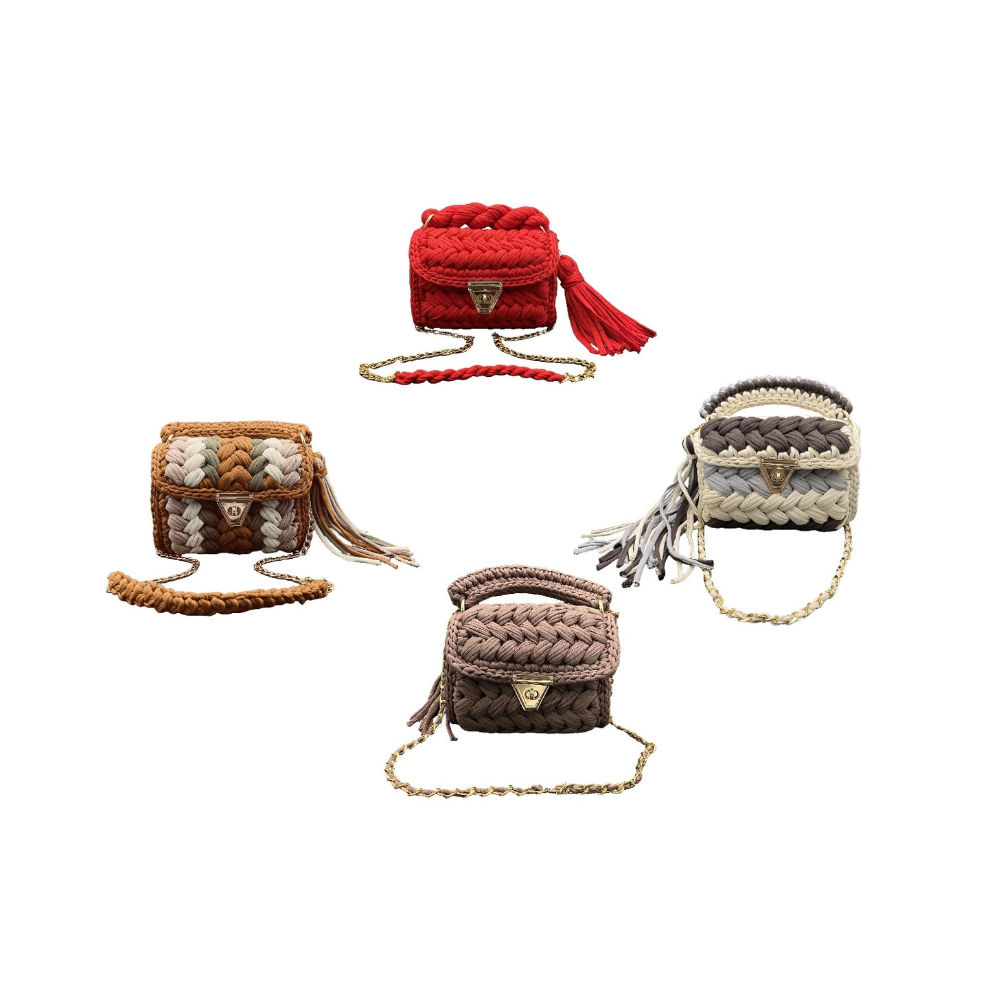 Handmade Crochet Evening Clutch Bag