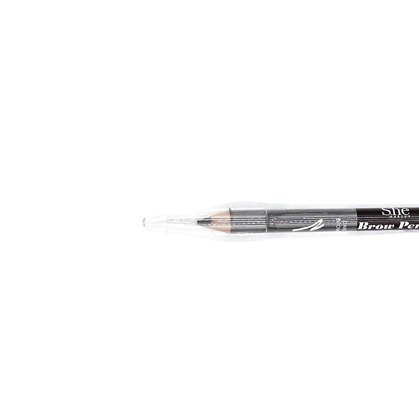 She Makeup - Dual Ended Pencil and Brush Long Lasting Brow Pencil Color Dark Brown/ Lápiz y Pincel de Doble Punta, Lápiz para Cejas de Larga Duración Colo Cafe