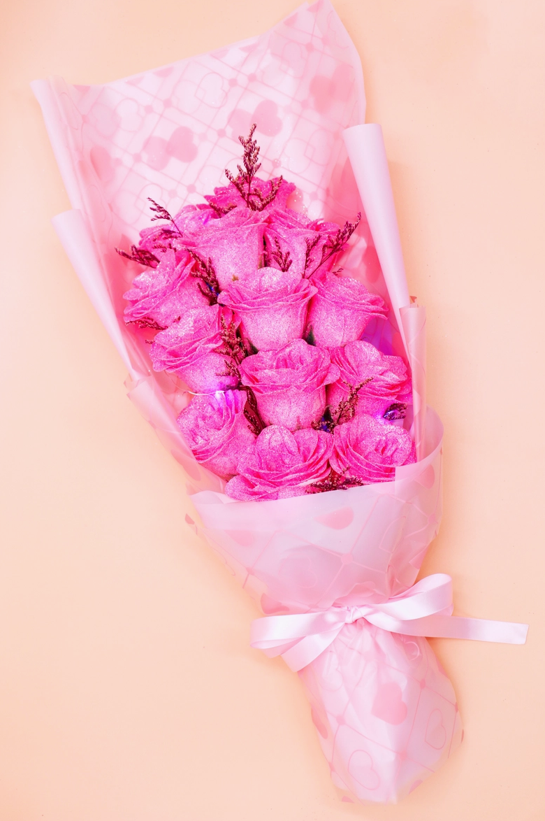 Valentines Day Glitter Shimmer Bouquet