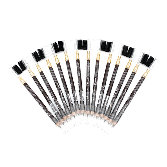 She Makeup -  Dual Ended Pencil and Brush Long Lasting Brow Pencil Color Dark Brown/ Lápiz y Pincel de Doble Punta, Lápiz para Cejas de Larga Duración Colo Cafe