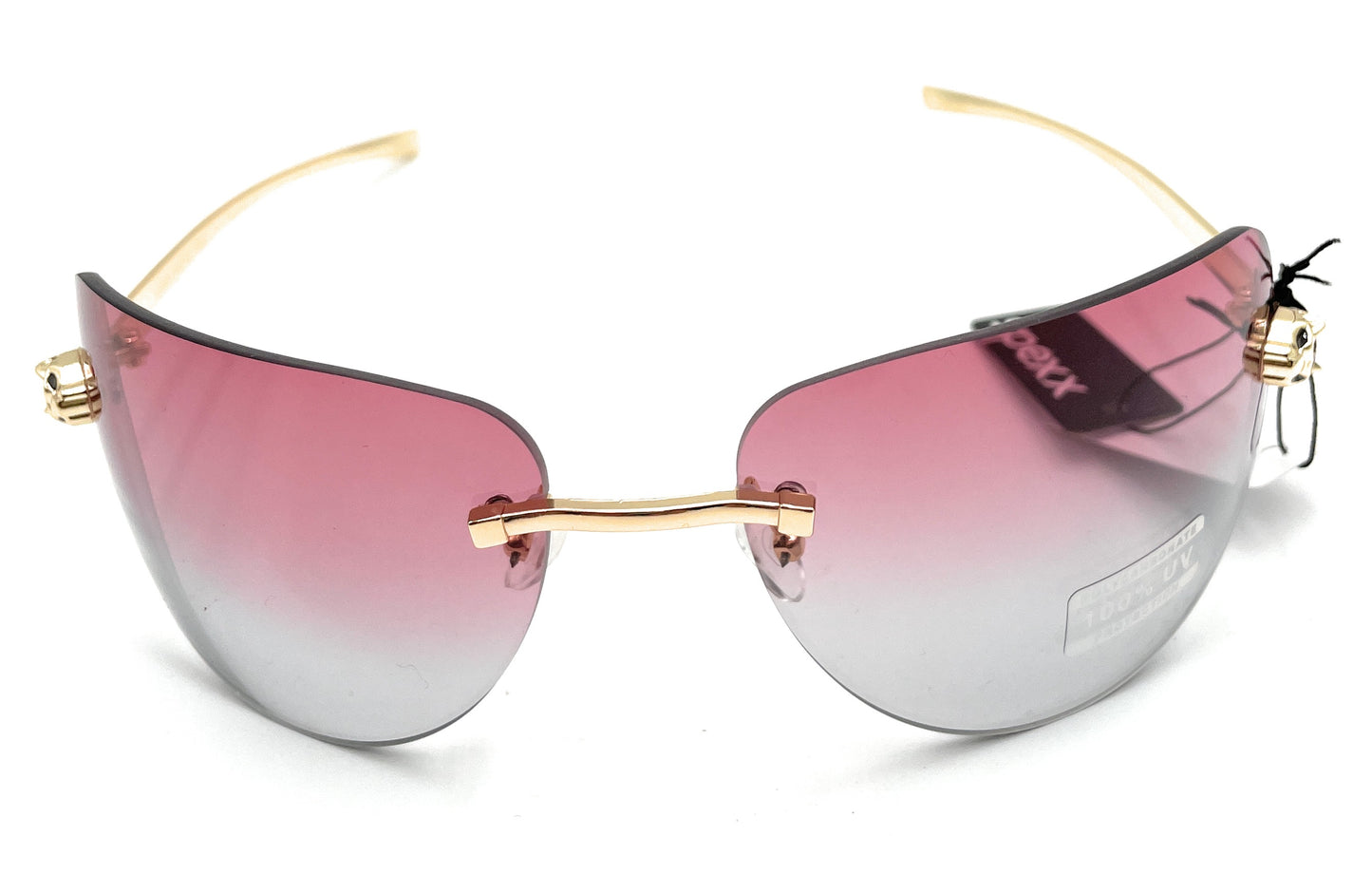 Rimless Aviator Color Pop Gradient Sunglasses - SPEXX
