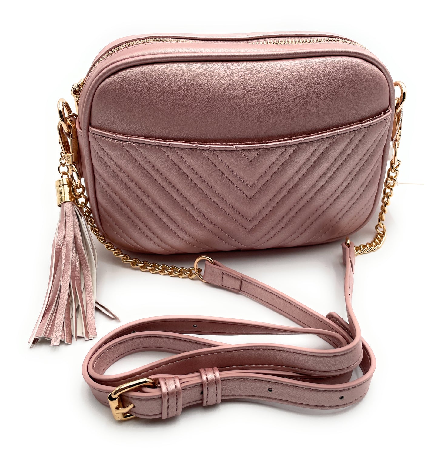 Quilted Crossbody Bag, Tassel Shoulder Purse