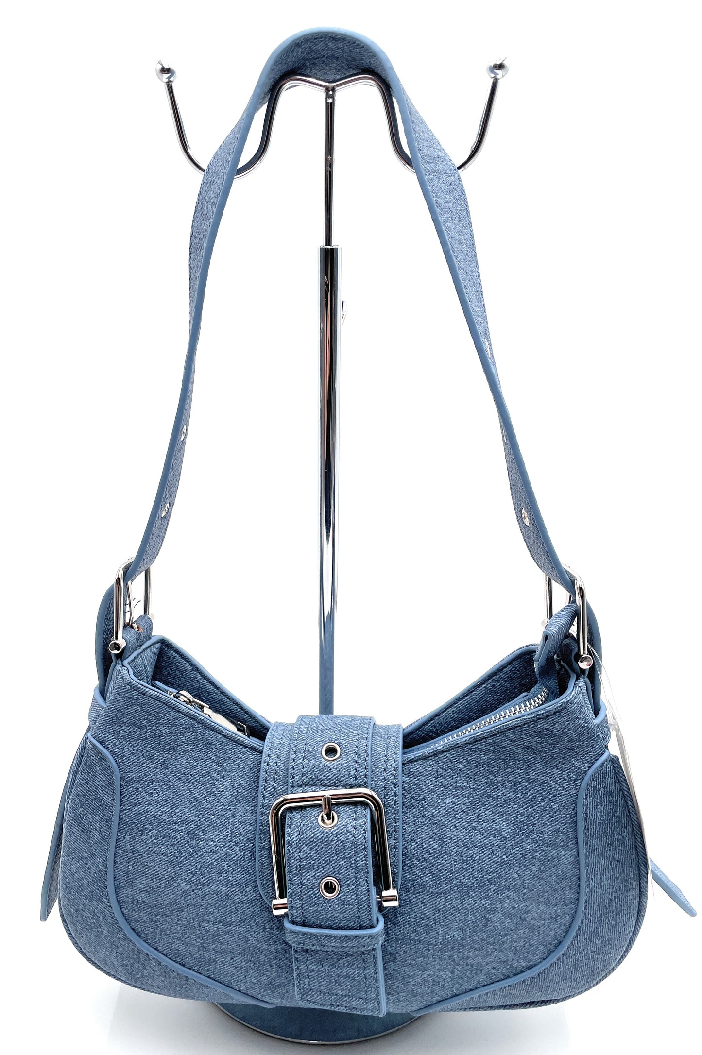 Bolso Hobo Con Cremallera Y Hebilla