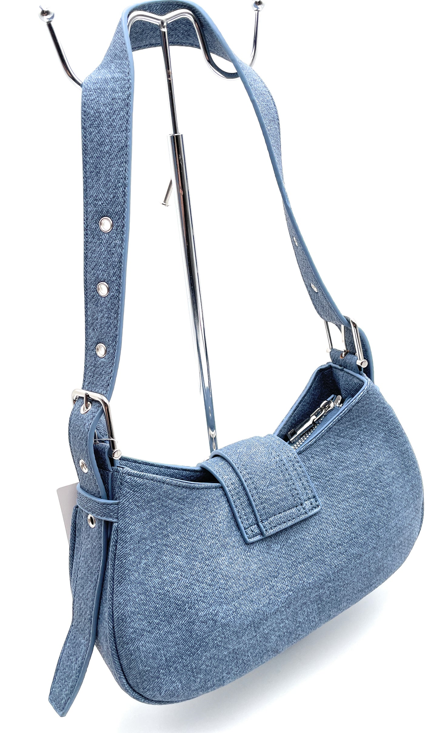 Bolso Hobo Con Cremallera Y Hebilla