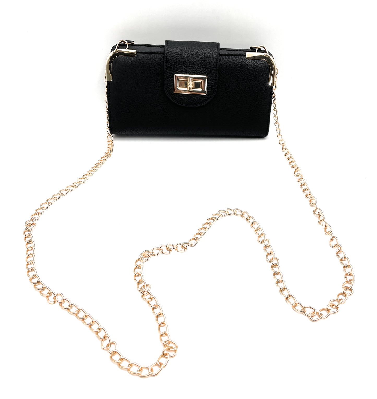 Cartera cruzada con broche giratorio
