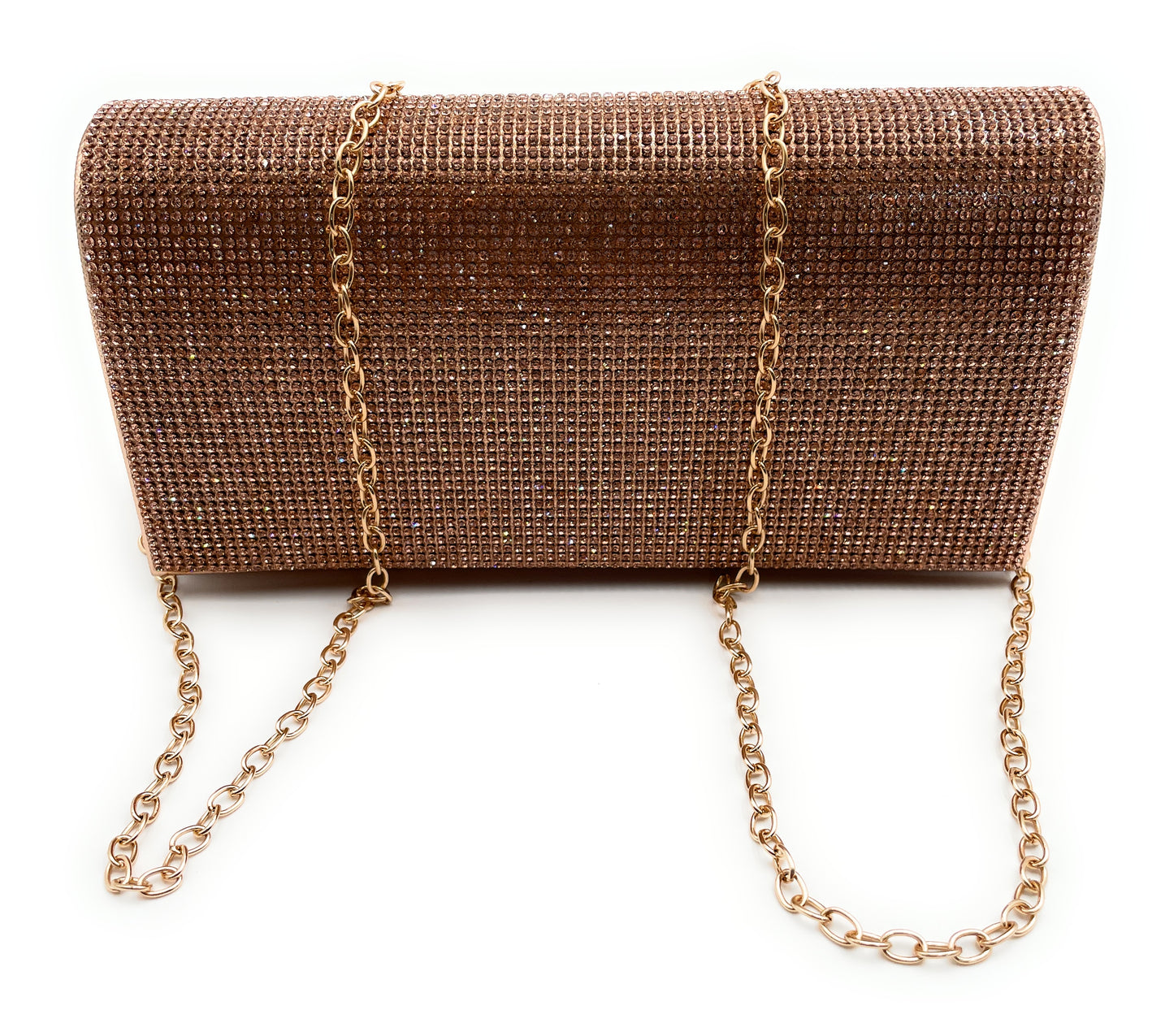 Bolso de mano rectangular con diamantes de imitación de noche