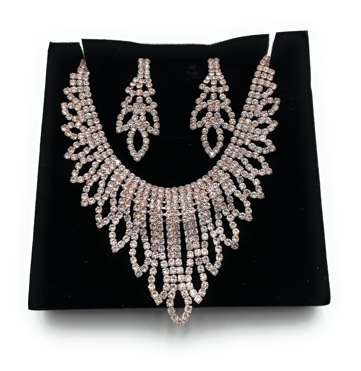 (ST) Juego de aretes y collar de diamantes de imitación S19293