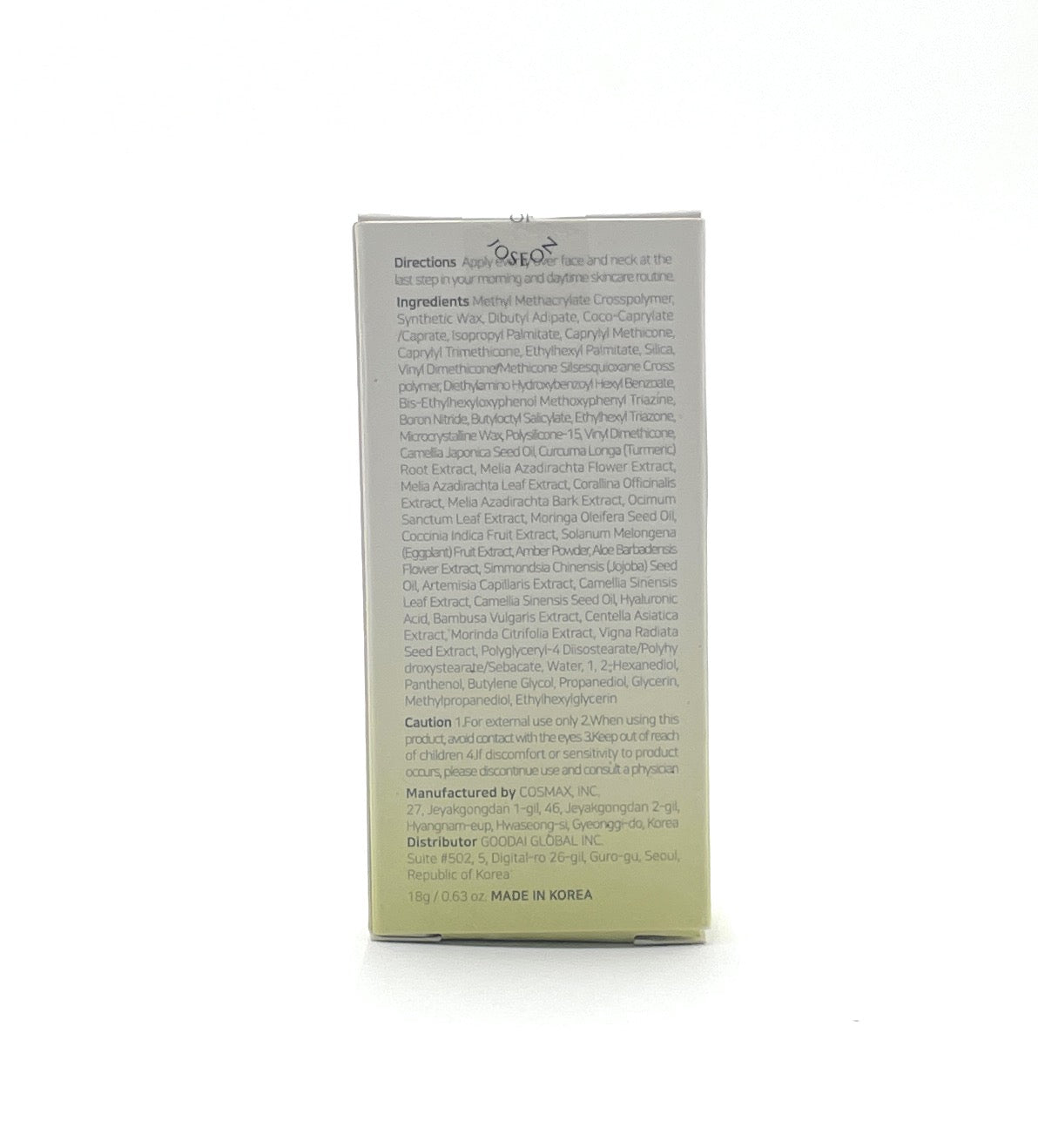 Sunscreen Stick - Matte Sun Stick Uv Protection SPF50 Vegan Beauty of Joseon