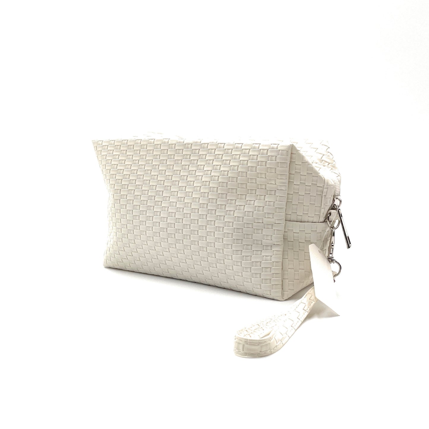 Cosmetic Waffle Textured Bag w/ Wrist Strap