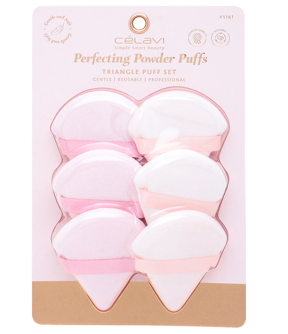 Set de esponjas para polvos en forma de triangulo