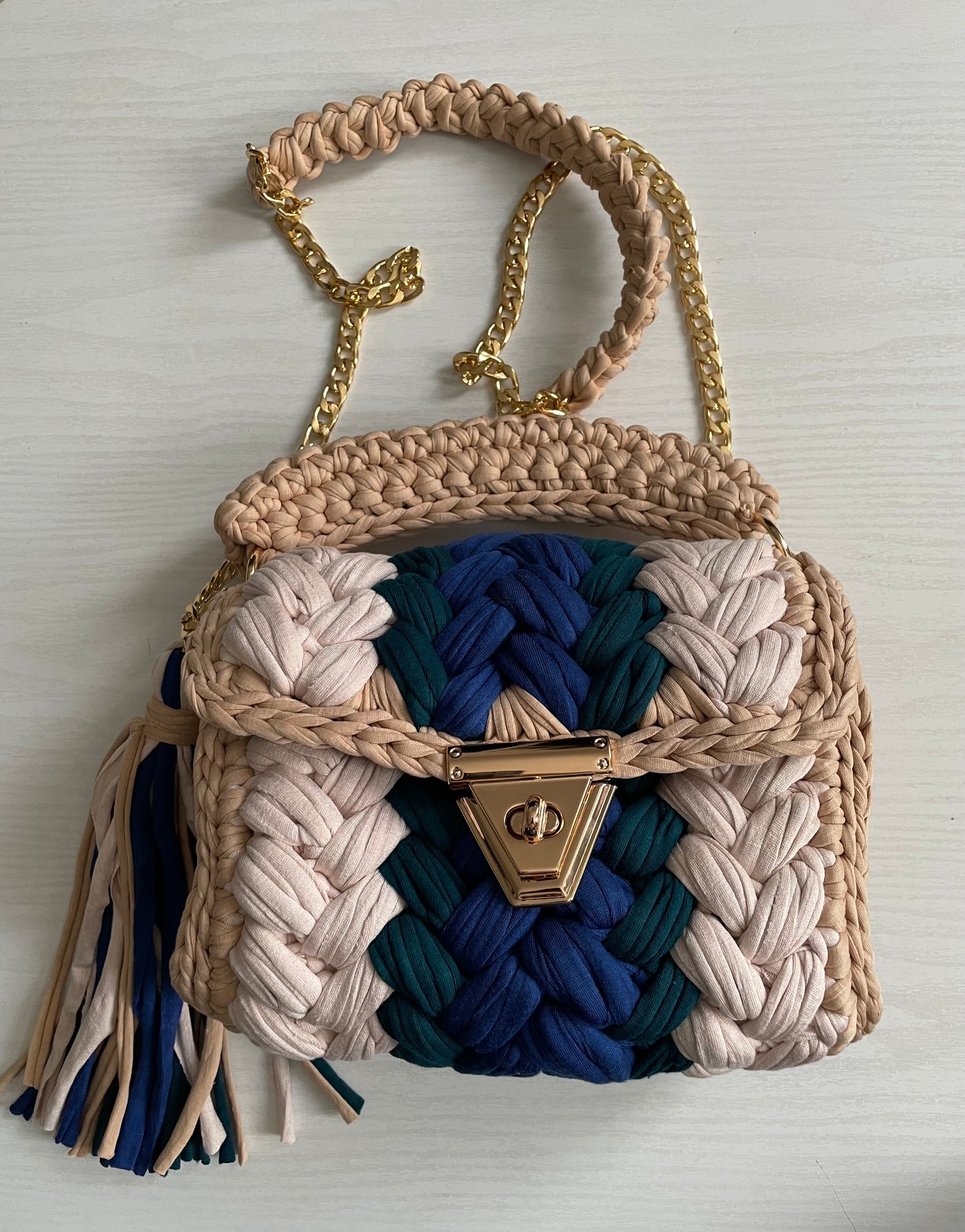 Handmade Crochet Evening Clutch Bag