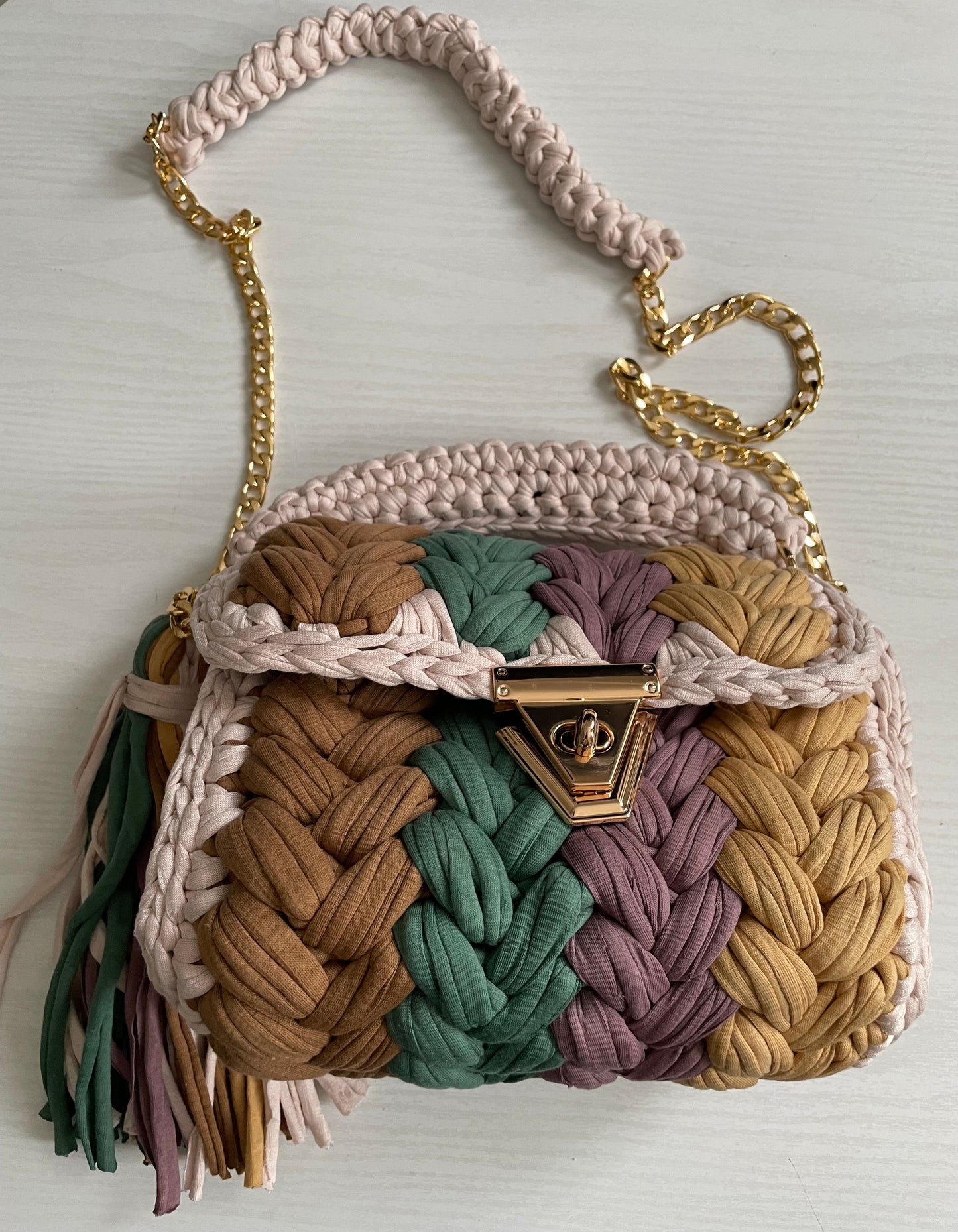Handmade Crochet Evening Clutch Bag