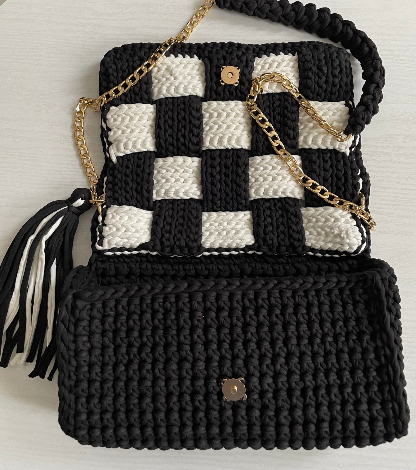 Handmade Crochet Evening Clutch Bag For Women