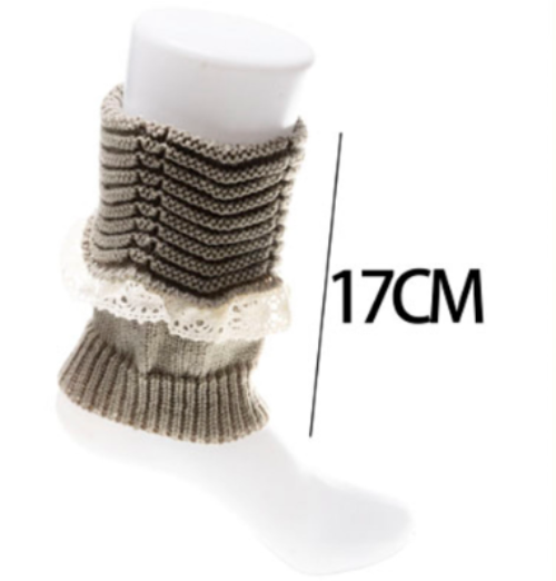 Lace Trim Boot Cuffs – Knit Leg & Ankle Warmers