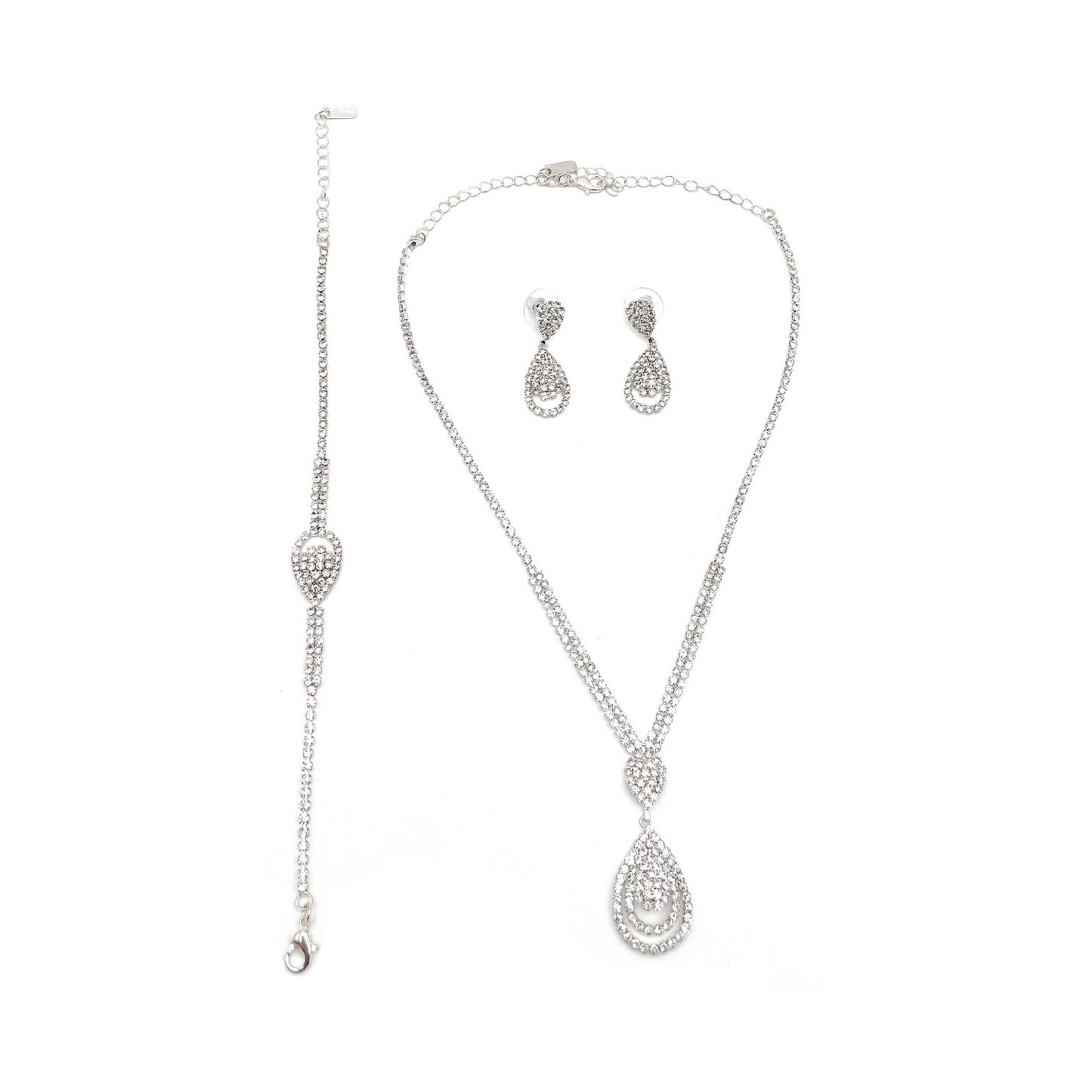 Juego De Joyería Nupcial Con Forma De Lágrima S18511
