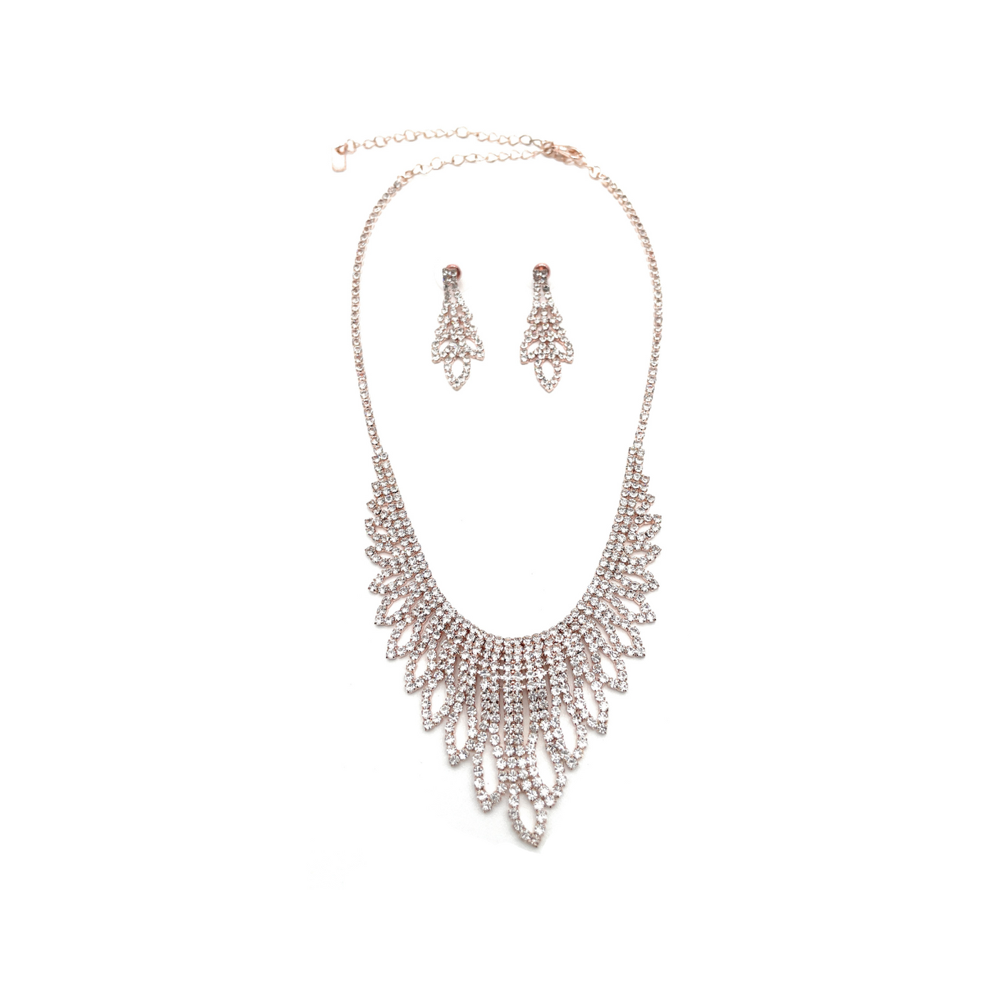 (ST) Juego de aretes y collar de diamantes de imitación S19293