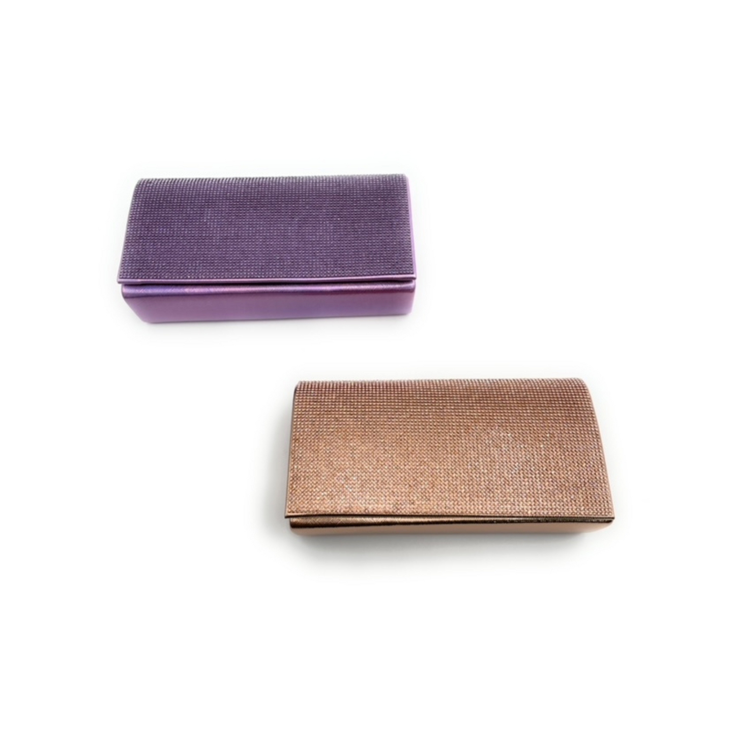 Bolso de mano rectangular con diamantes de imitación de noche
