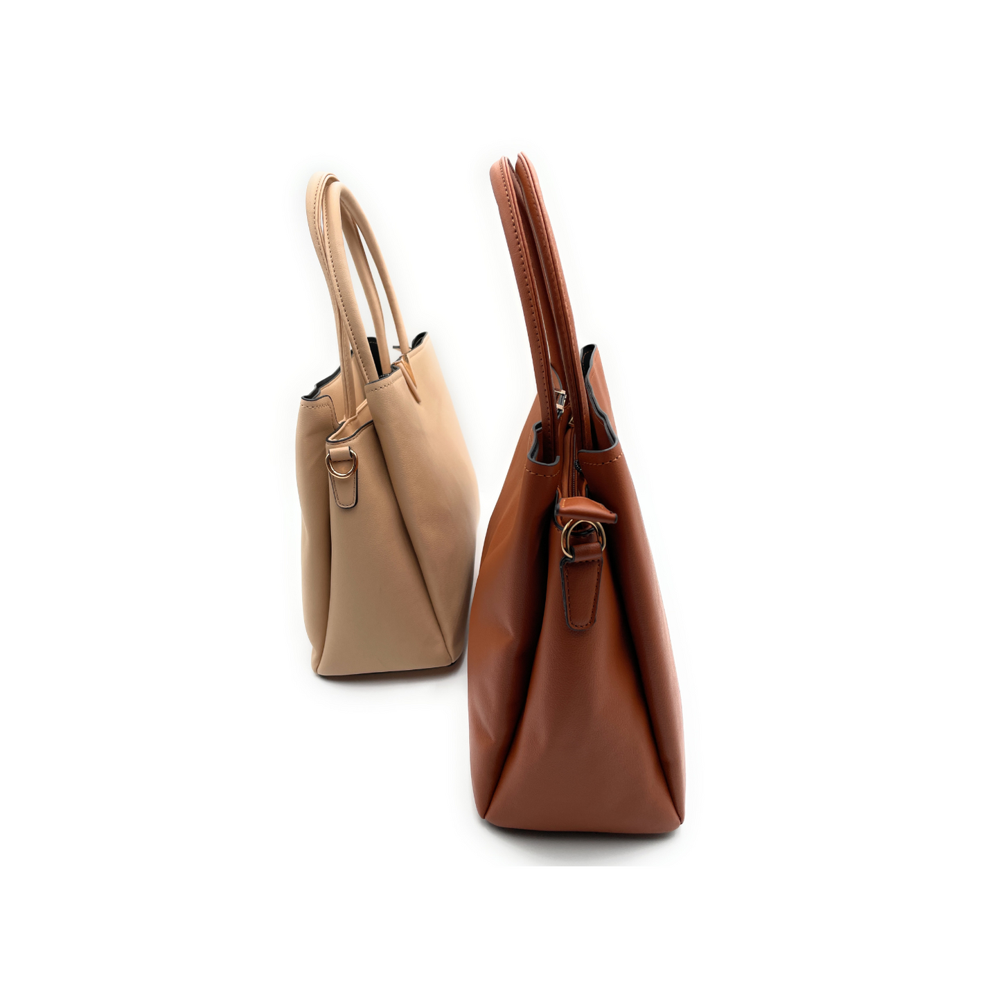Bolso satchel con asa en V y billetera