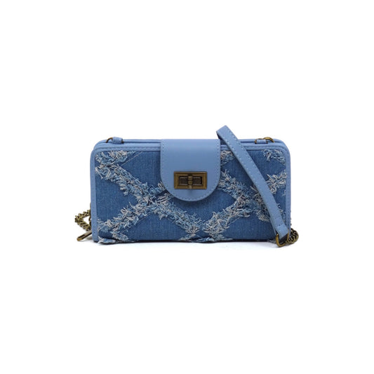 Freyed Vintage Denim Crossbody Wallet