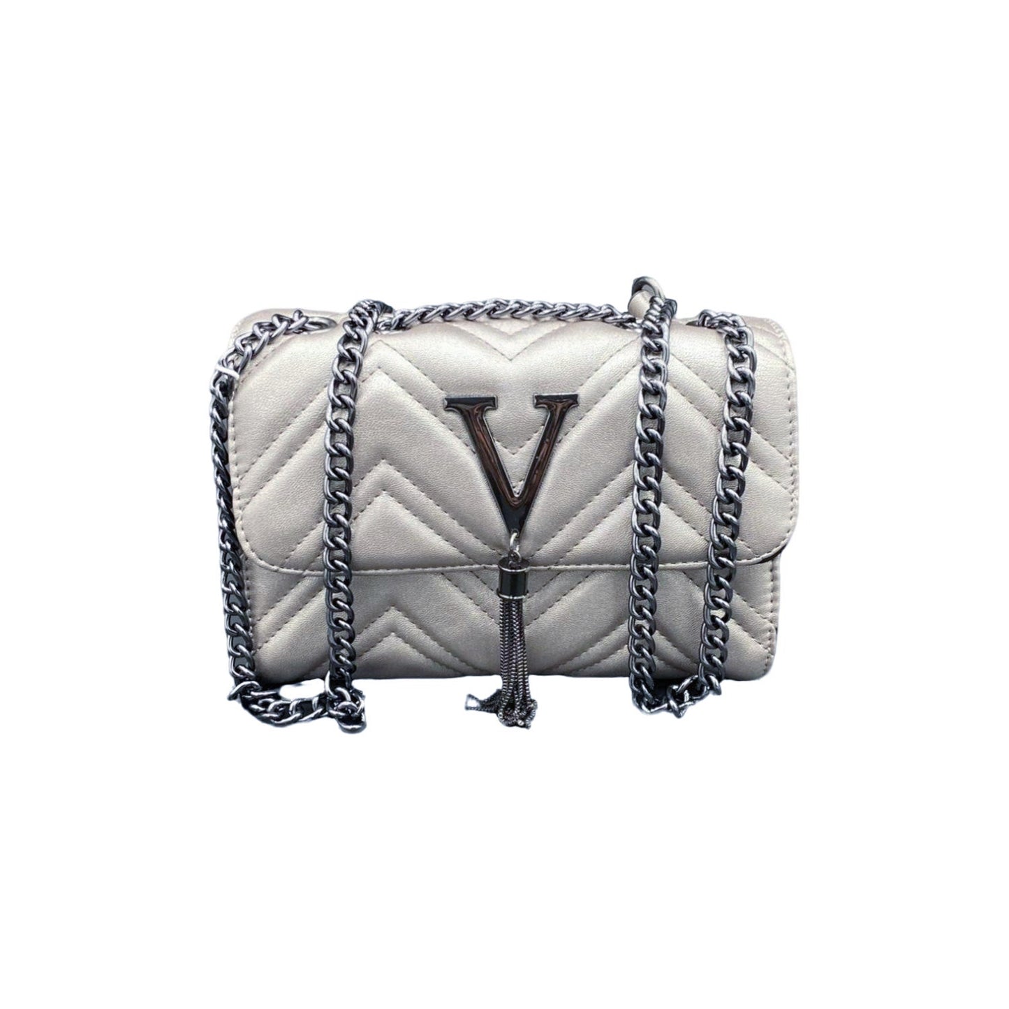 V Tassel Crossbody Bag