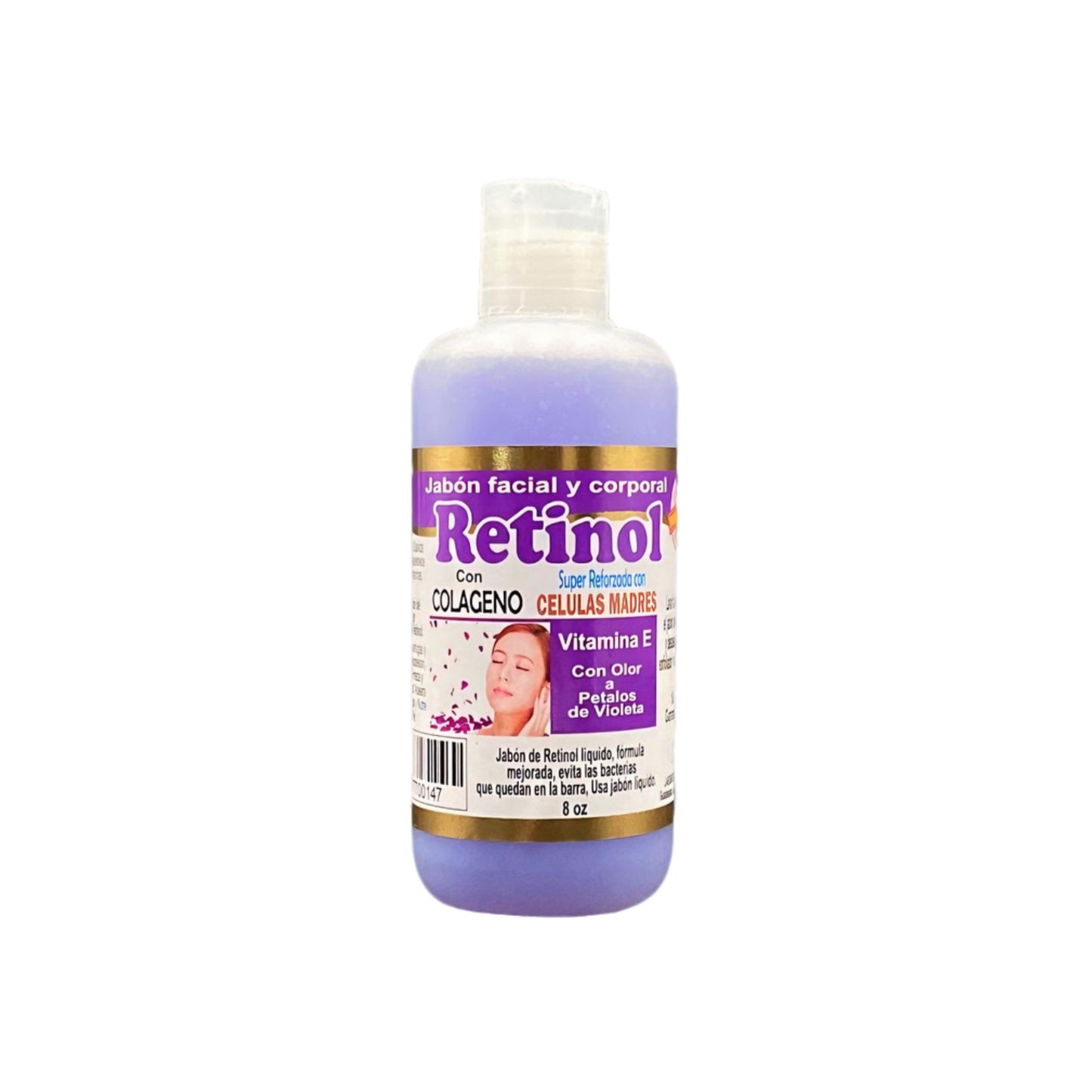 Jabon Facial Y Corporal De Retinol Super Reforzada Con Celulas Madres Vitamina E  Y Colageno