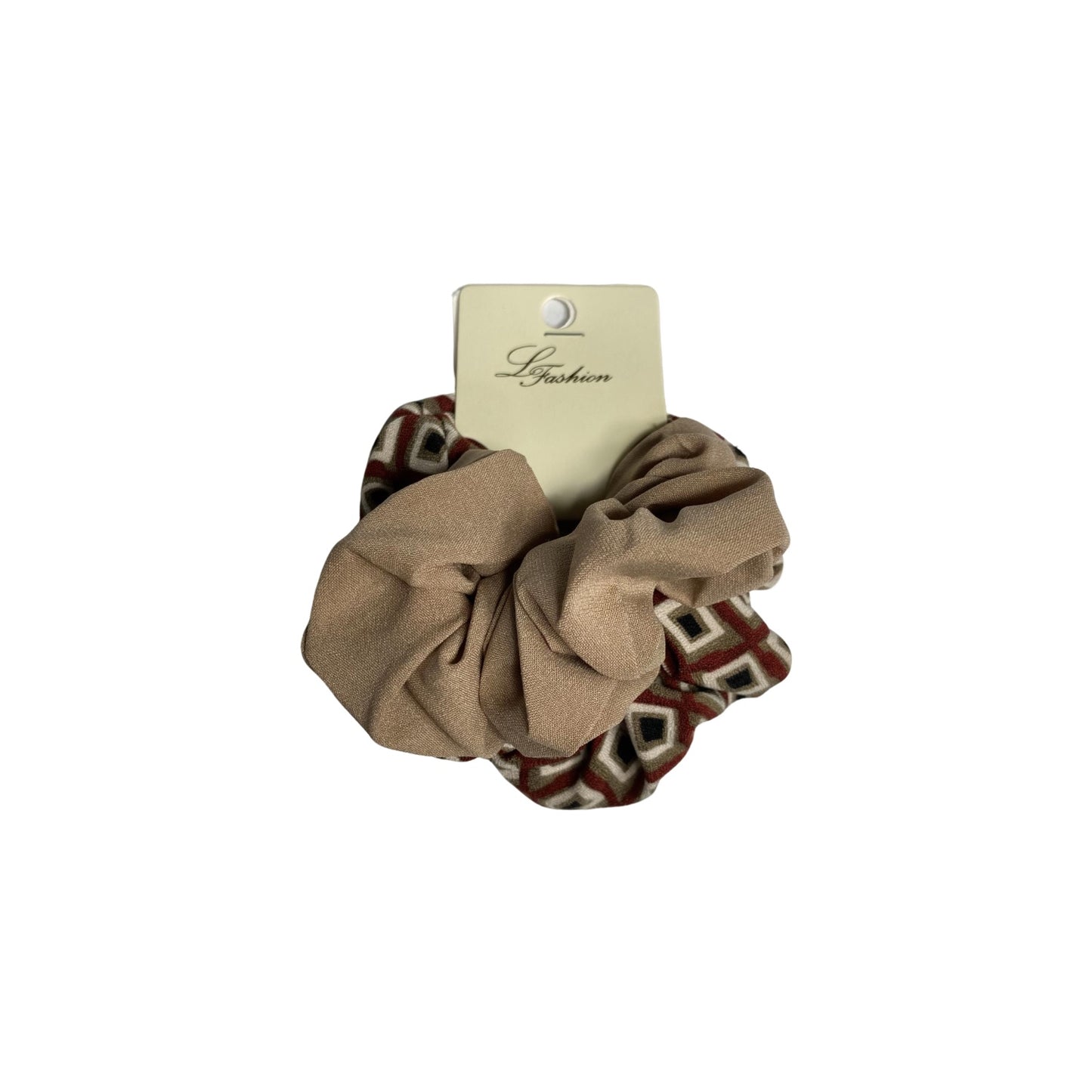 Fashion Scrunchies Set of 2 Solid & Print