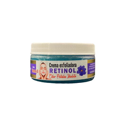 Retinol Exfoliating Cream with Violet Petal Scent / Crema Exfoliadora De Retinol Con Olor Petalos Violeta