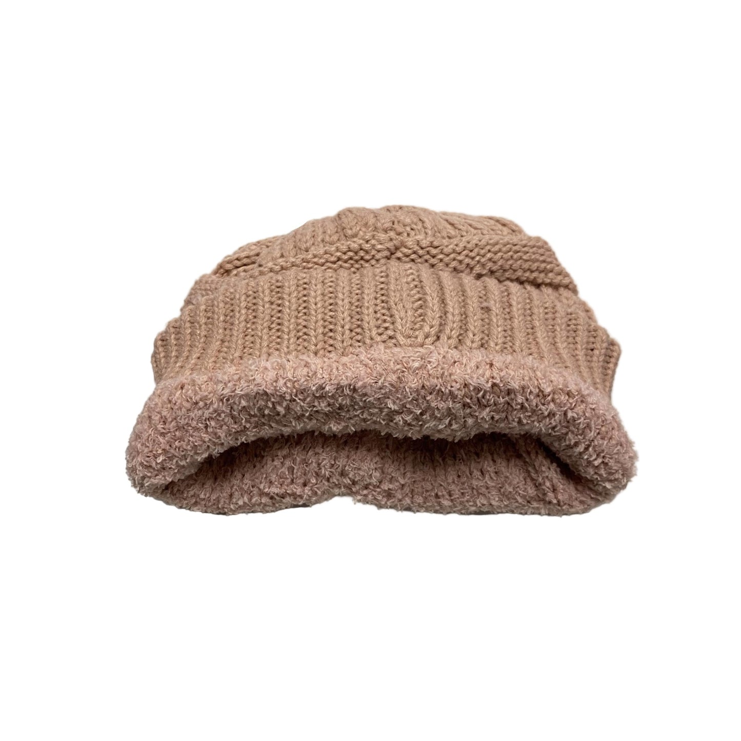 Ribbed Knit Beanie with Fuzzy Lining