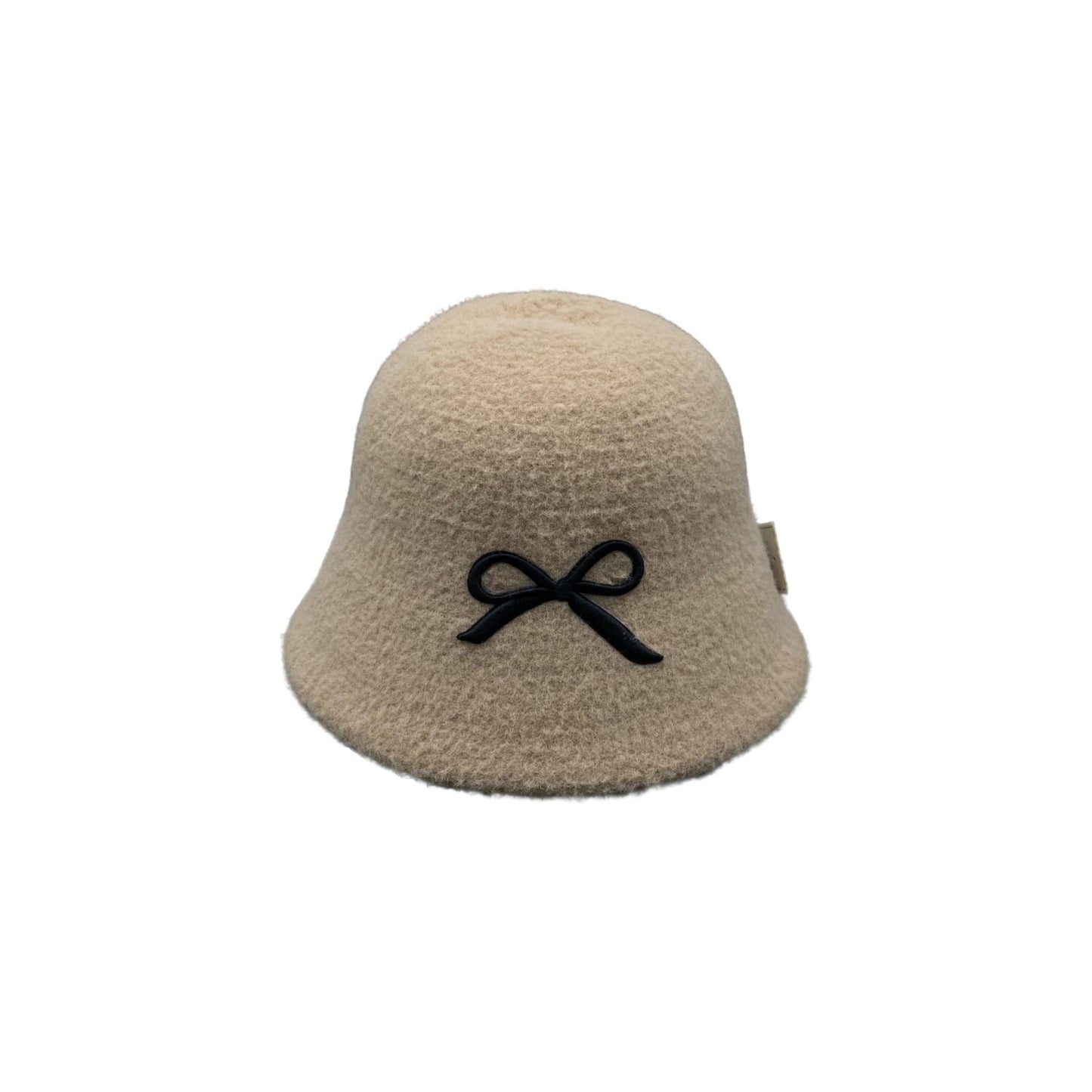 Wool Embroidered Ribbon Bucket Hat For Woman