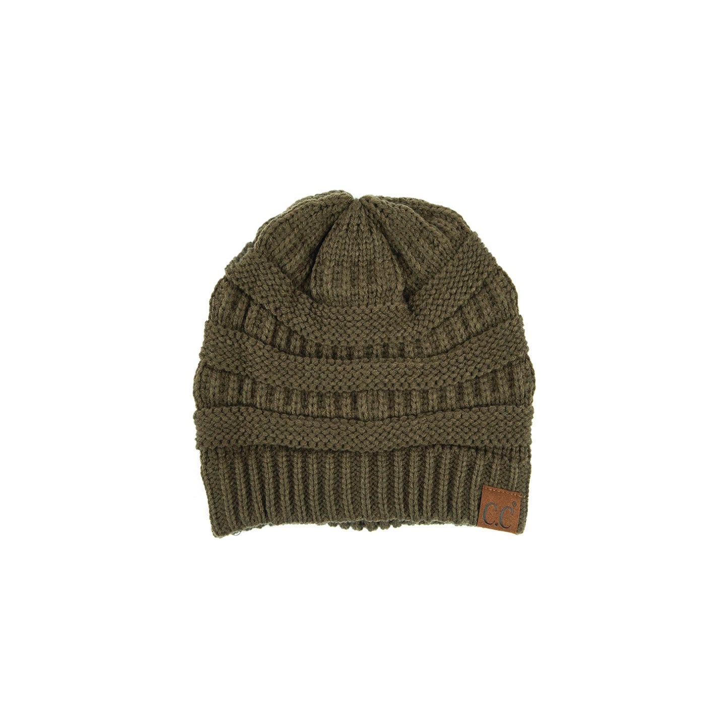 Ribbed Knit Beanie with Fuzzy Lining