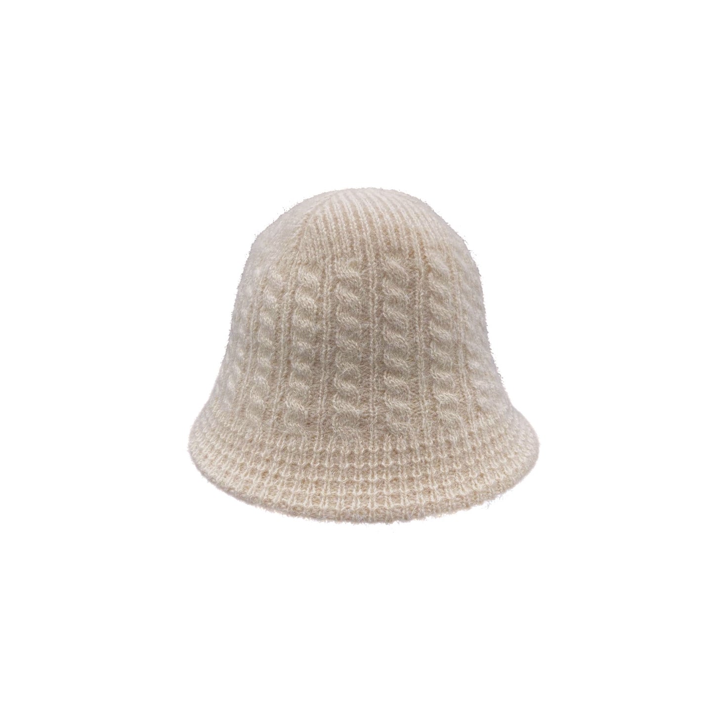 Winter Woven Chain Textured Knit Bucket Hat