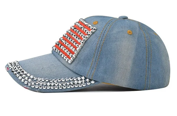 Baseball Rhinestone Cap