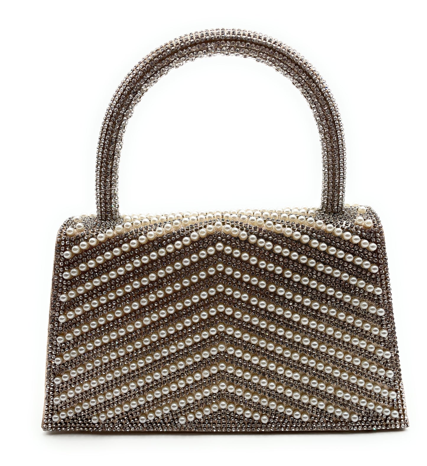 Evening Rhinestone Pearl Design Hand Tote Bag