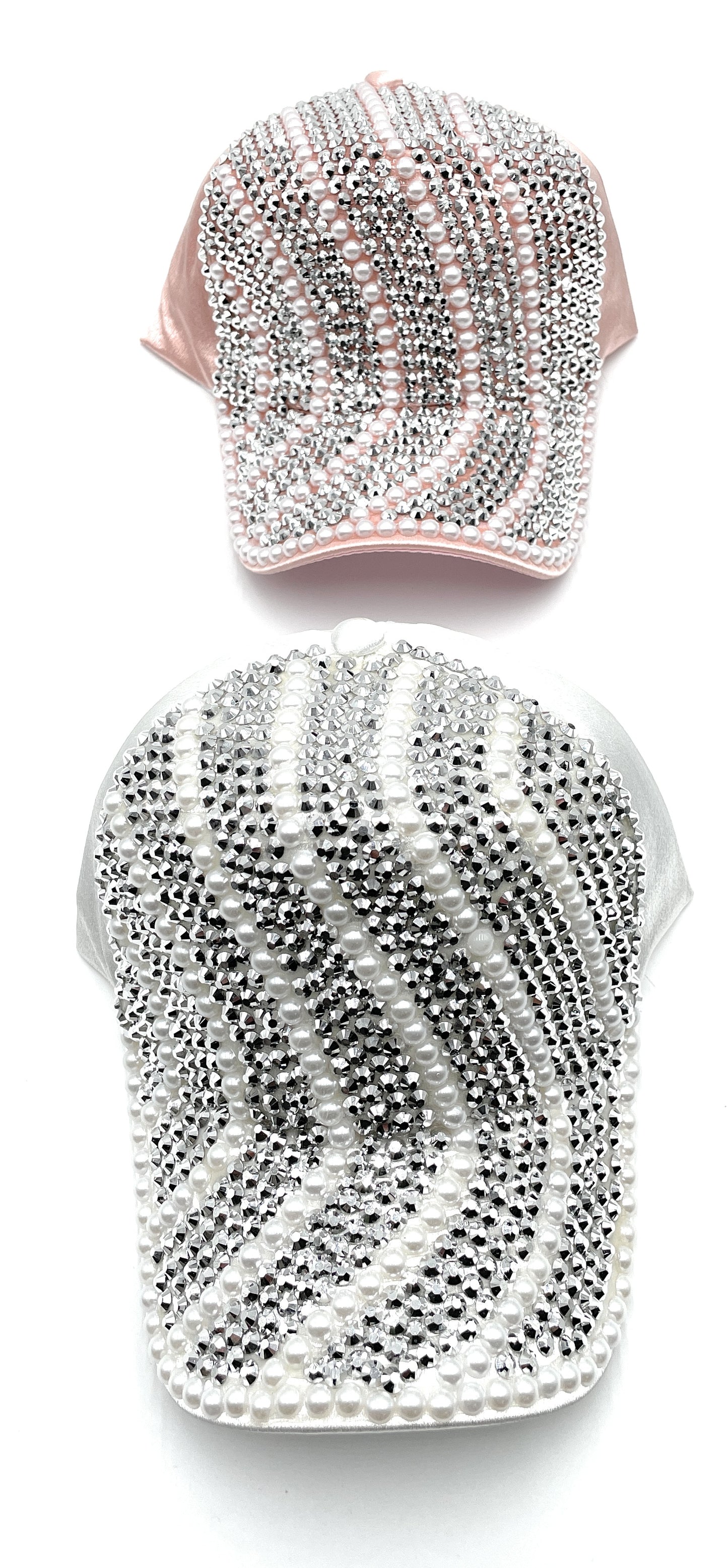 RHINESTONE PEARL FASHION CAPS