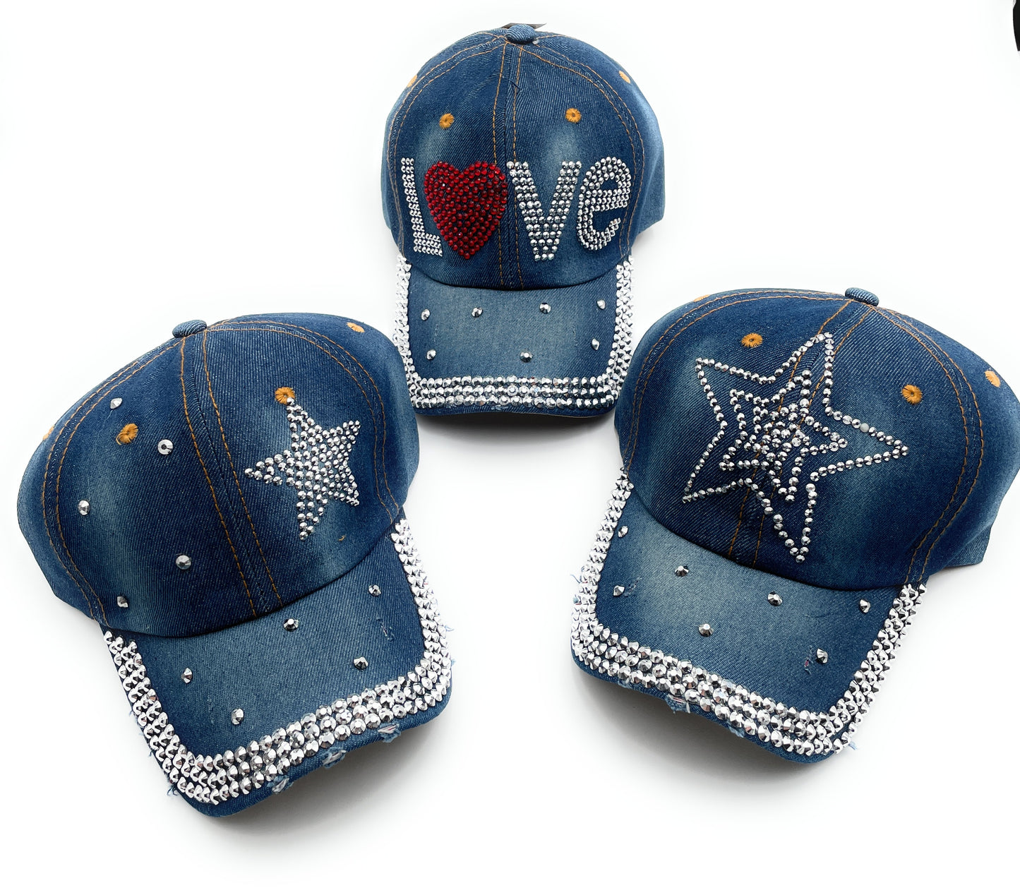 Baseball Rhinestone Cap