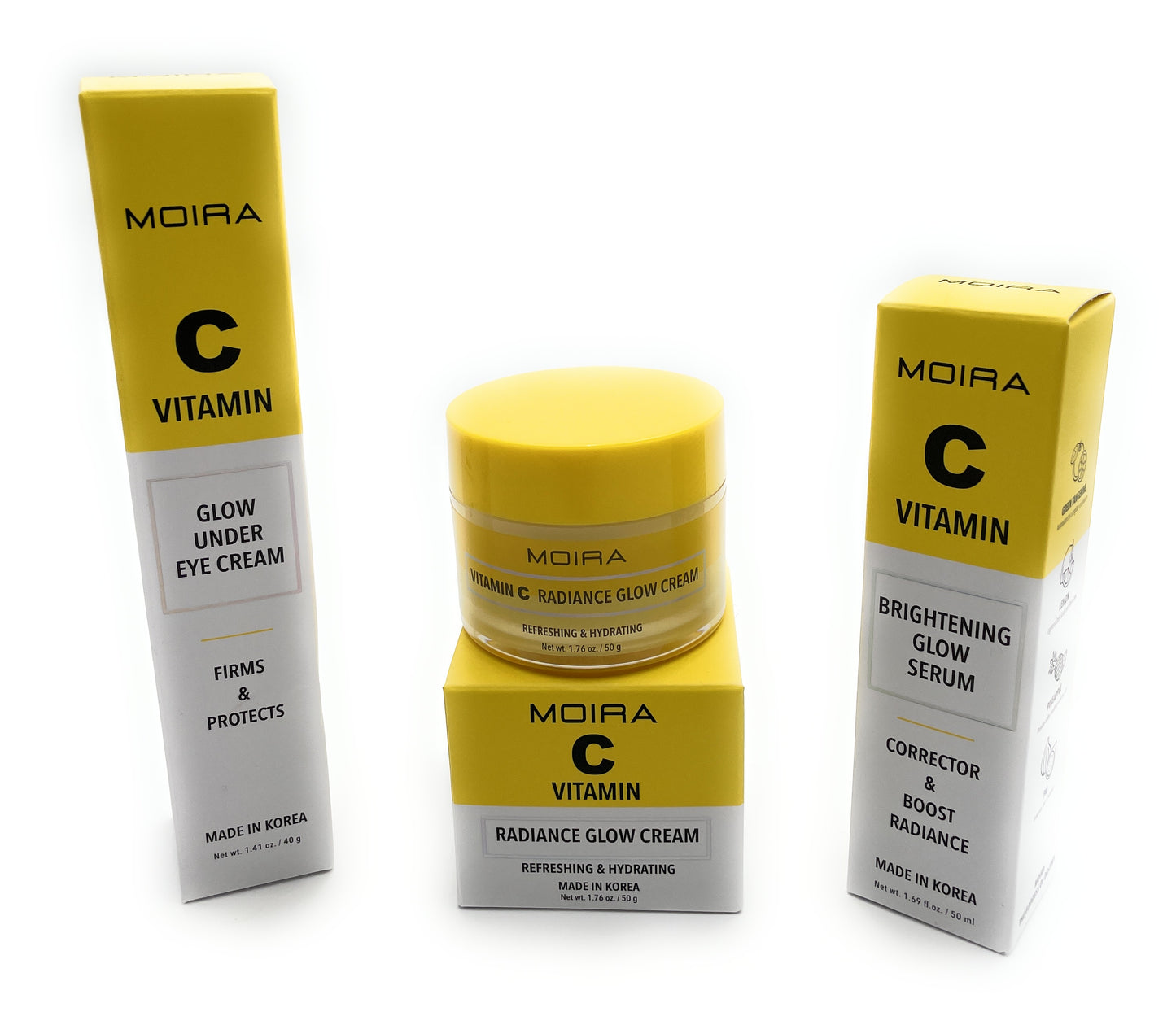 Skin Care Set -  Vitamin C Complex Glow Cream - Glow Serum  & Under Eye Cream by Moira Set