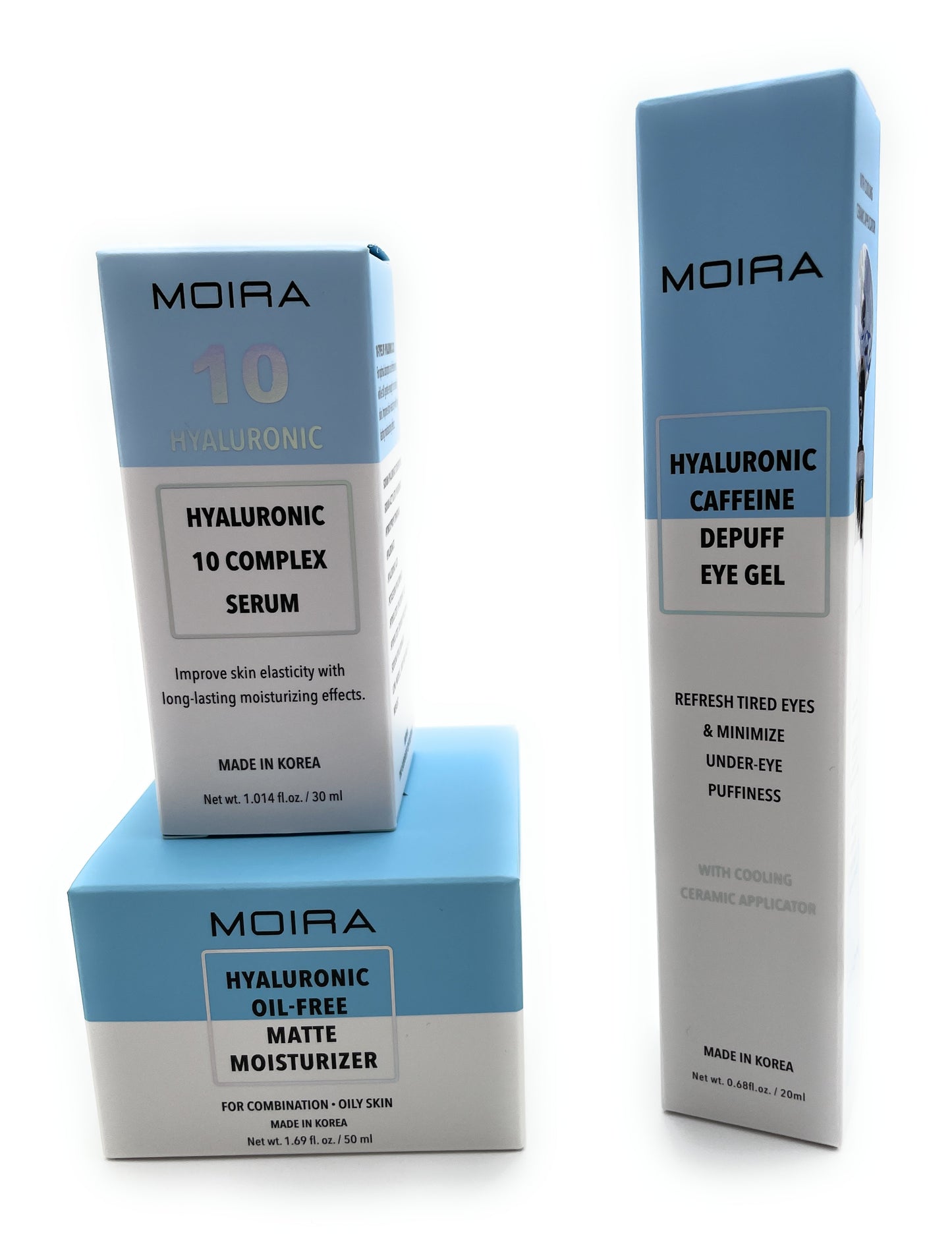 Skin Care Set - Moira Hyaluronic Eye Gel, Moisturizer & Serum