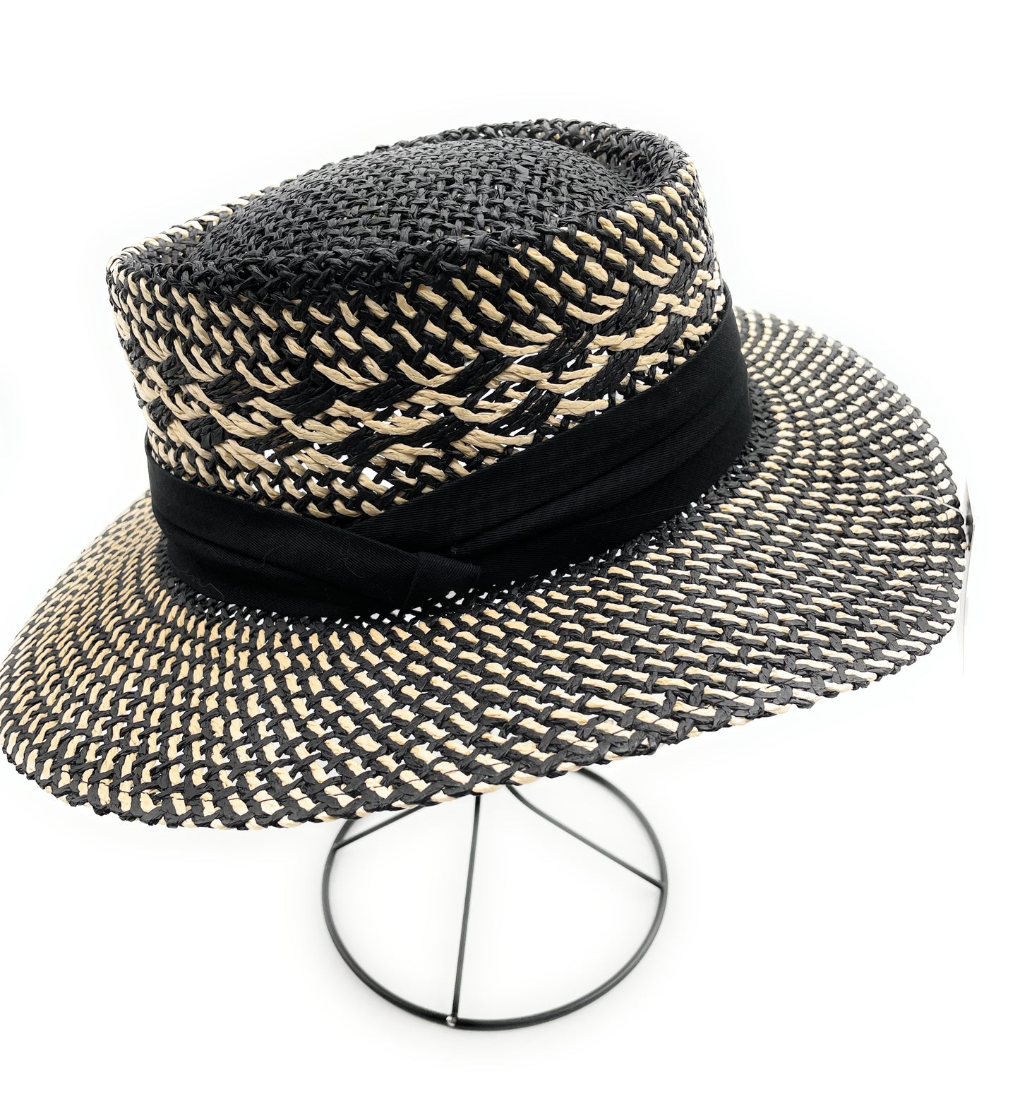 Pattern Straw Sun Hat w/band