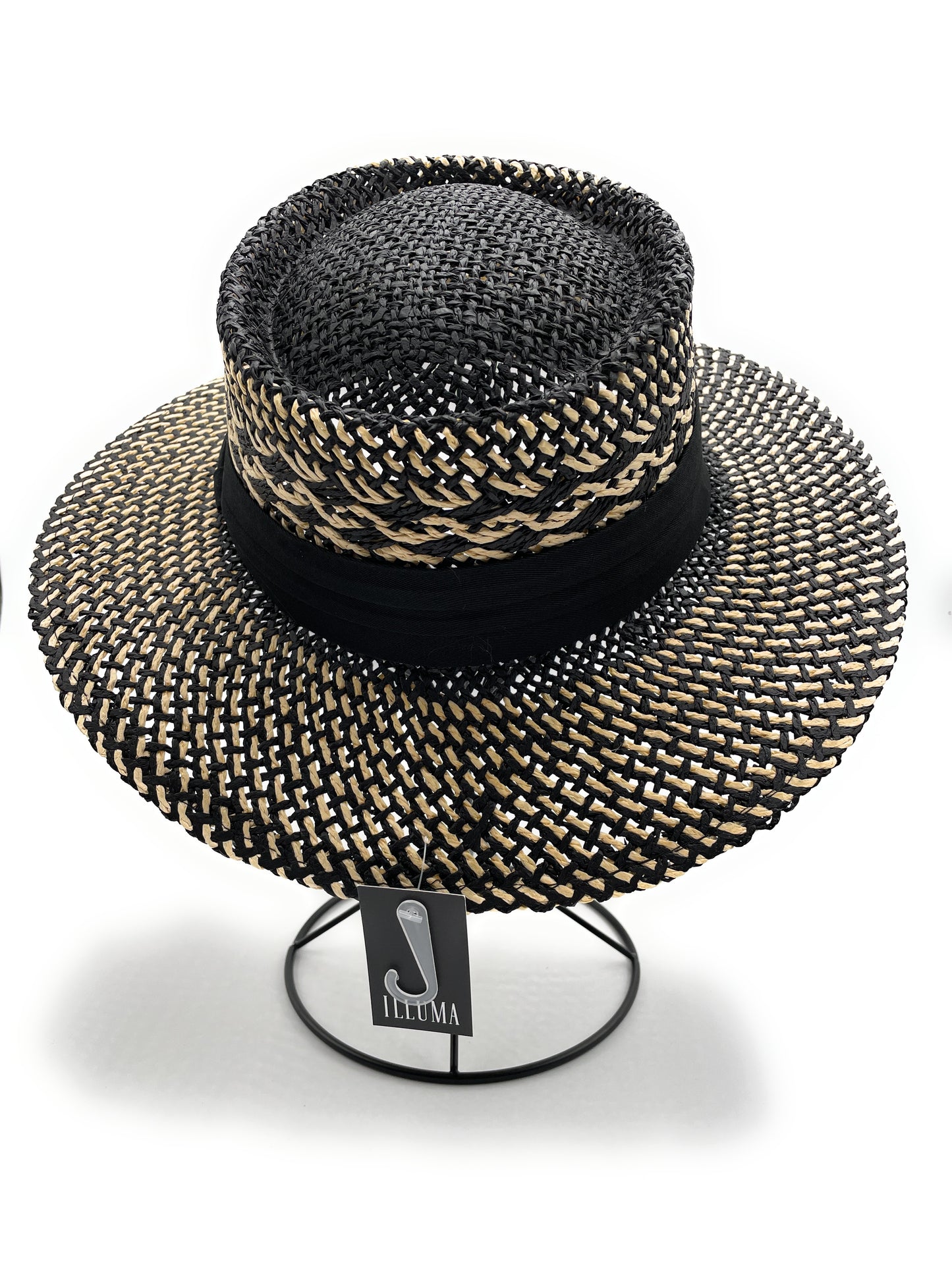 Pattern Straw Sun Hat w/band