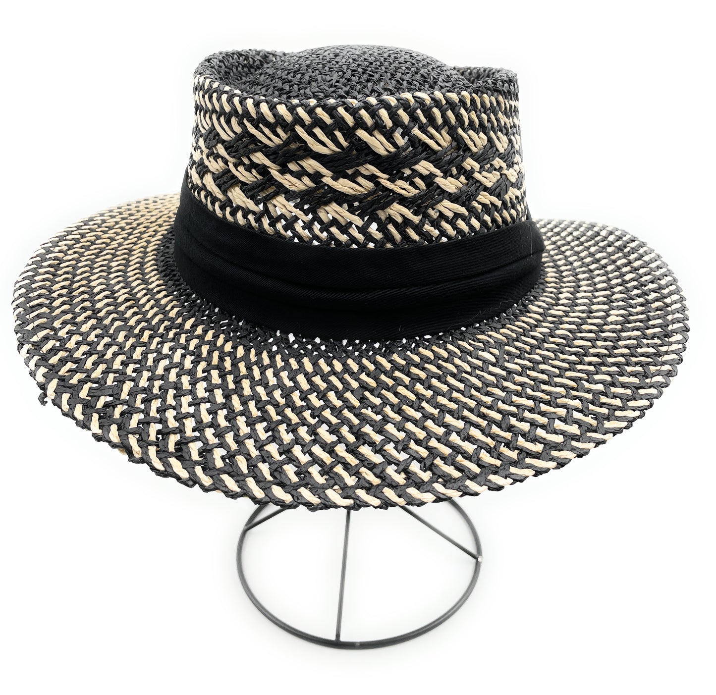 Pattern Straw Sun Hat w/band