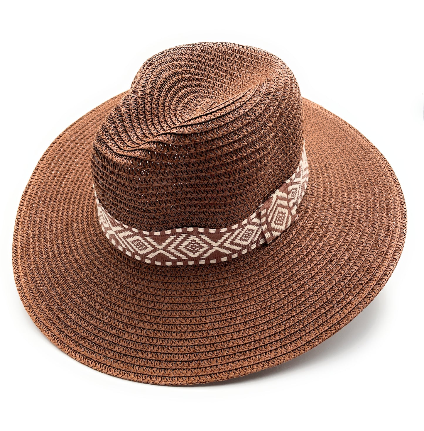 Aztec Band Woven Panama Hat