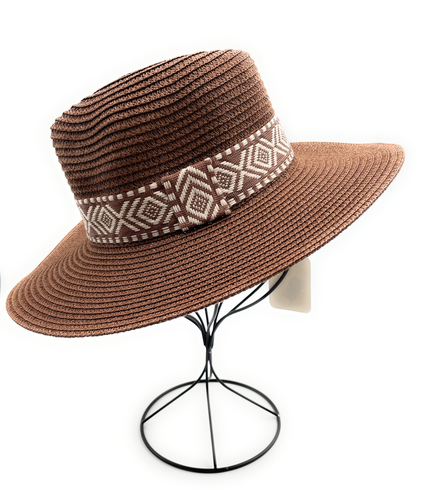 Aztec Band Woven Panama Hat