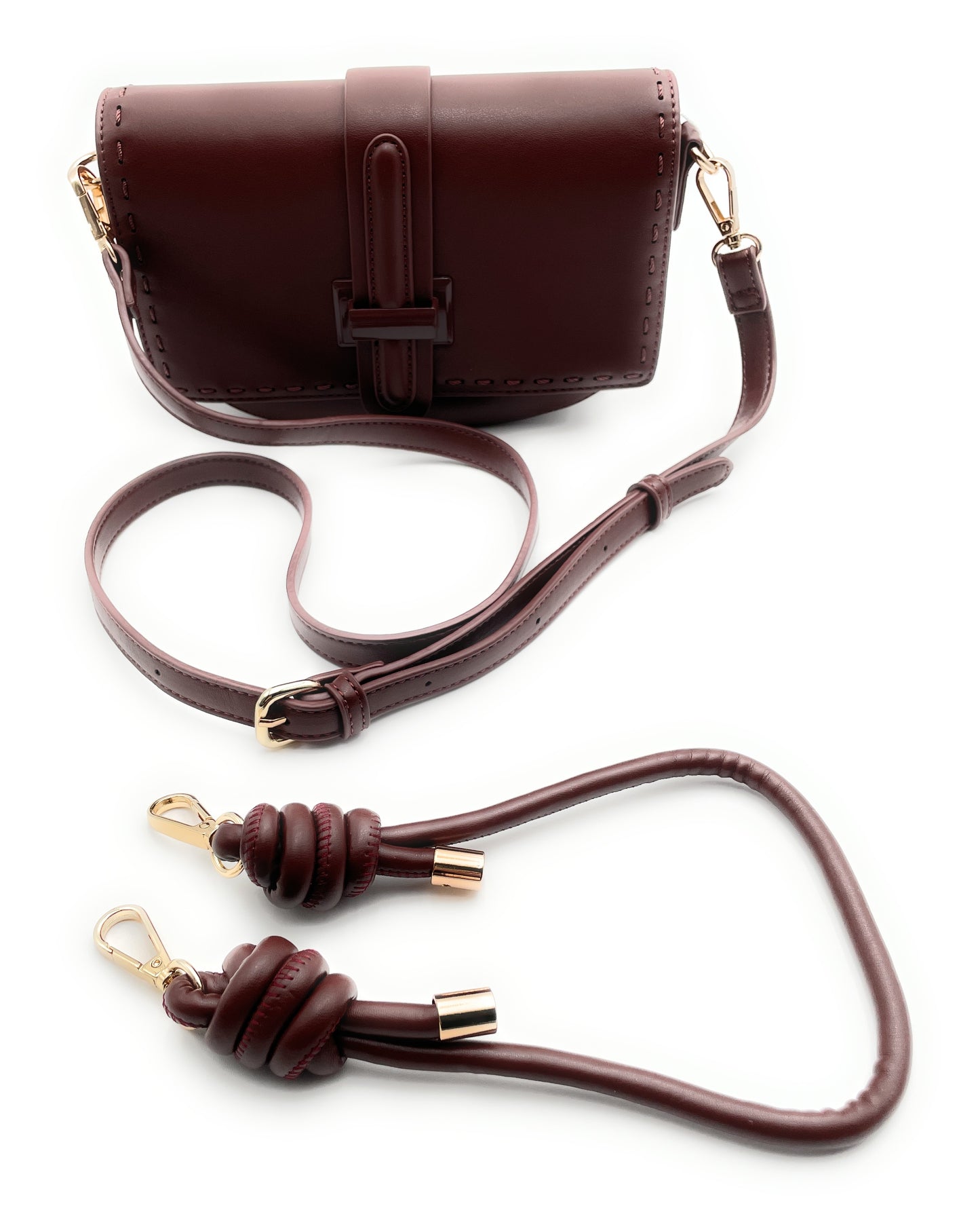 Whipstitch Knotted Crossbody Bag