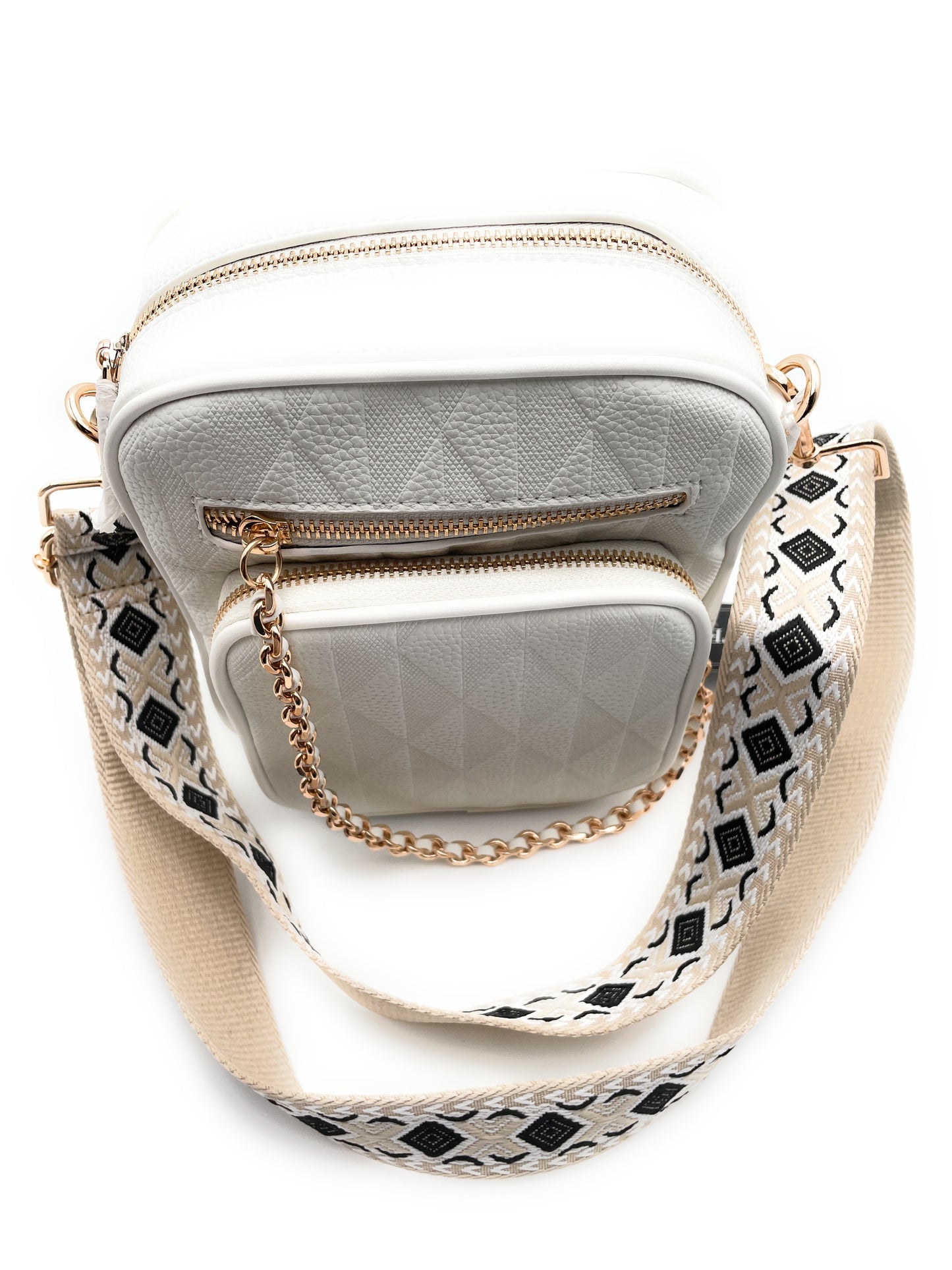 Plaid Crossbody Chain Bag Chain With Guitar Strap