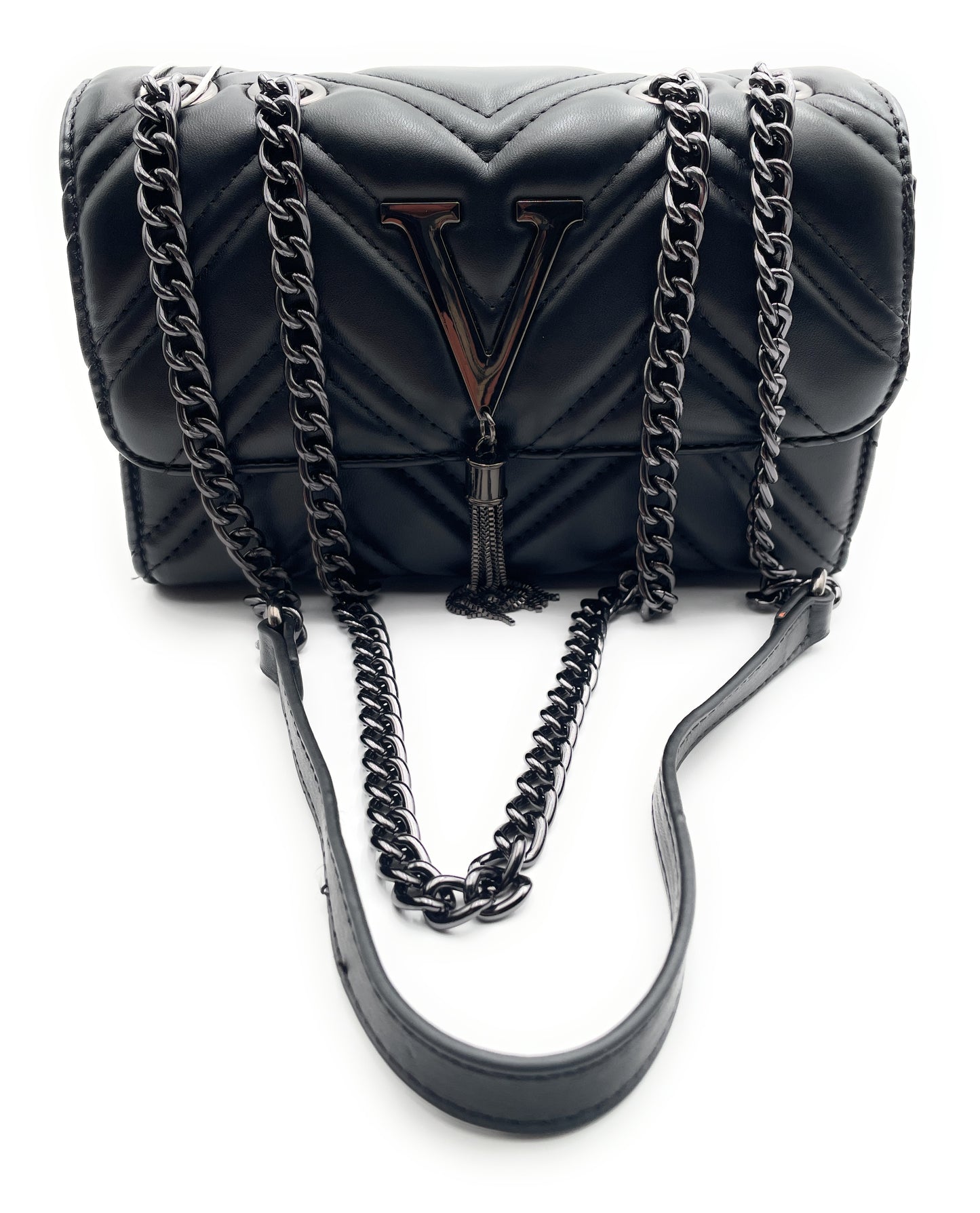 V Tassel Crossbody Bag