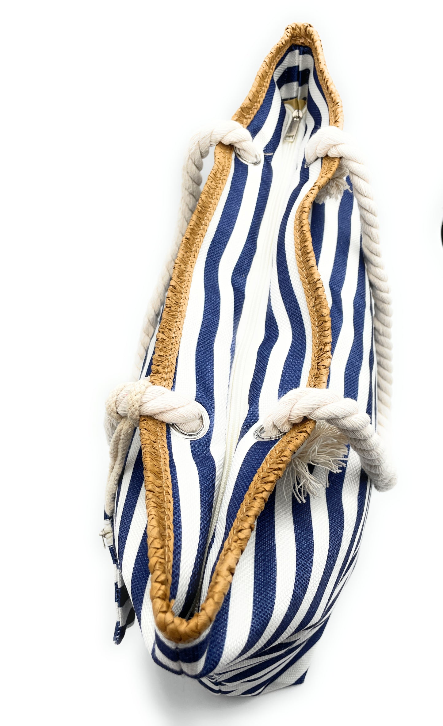 Beach Bag  Stripe Beach Bag with Mini Coin Purse