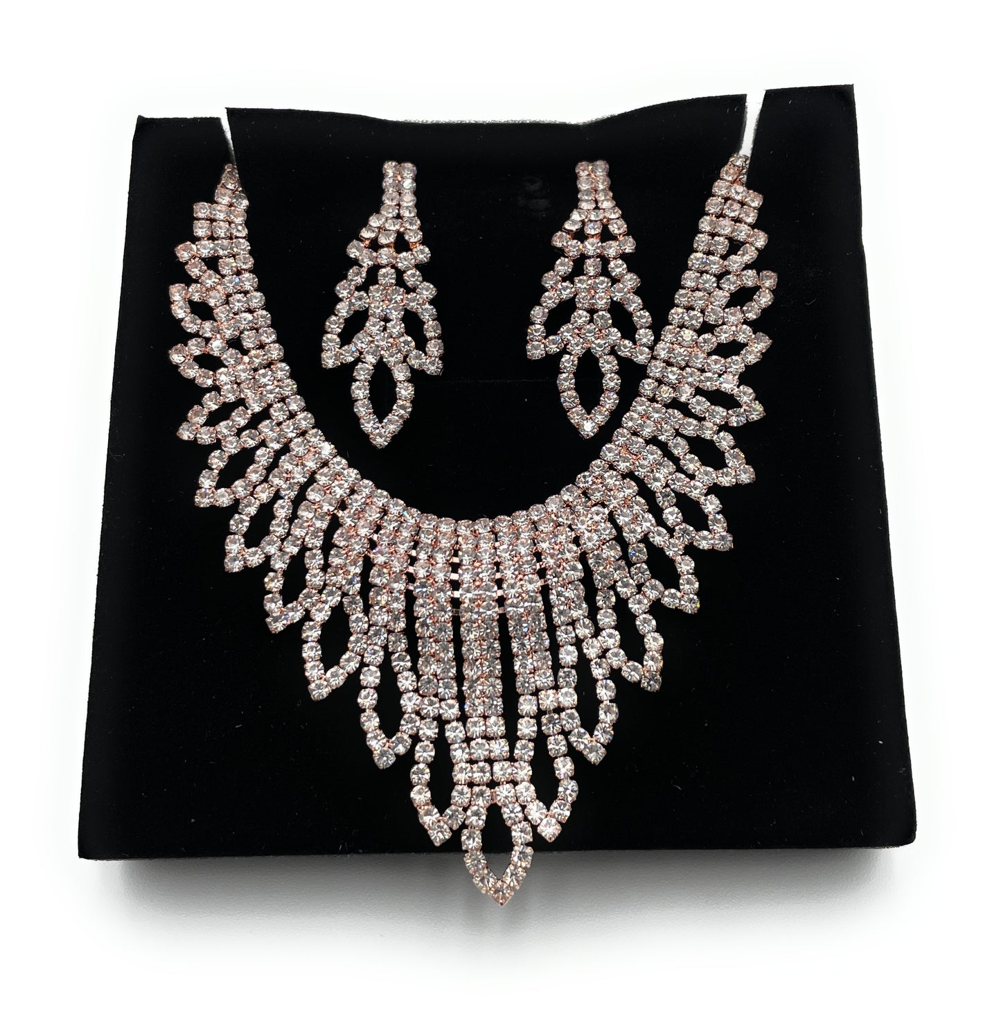 Rhinestone Necklace & Earings Set