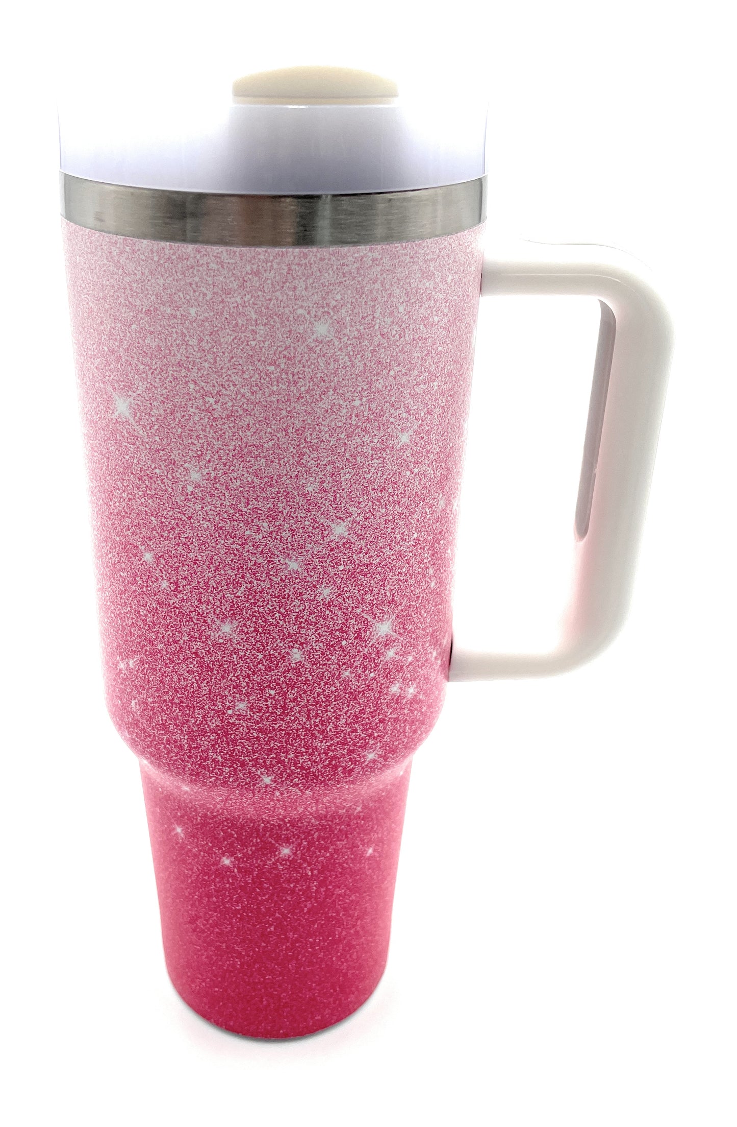 SPARKLE OMBRE 40 oz TUMBLER W/HANDLE STAINLESS STEEL