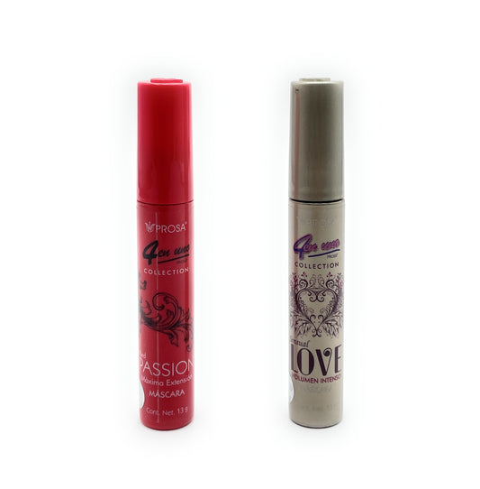 Mascara  Prosa Professional Mascara Collection Red Passion Maxima Extension / Sensual Love Volumen Intenso -  Water-resistant