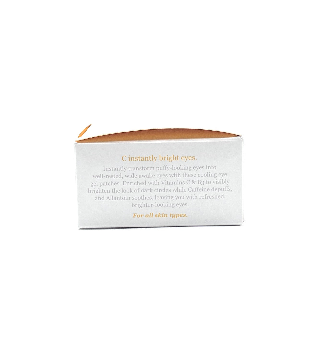 Eye Patch - Vitamin C Bright Eyes Hydro Gel Patches Allantoin Caffeine Vitamin B3, Depuffs brightens dark circles